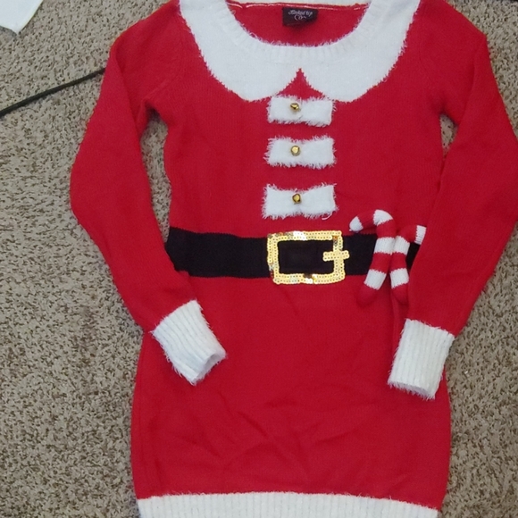 mrs claus sweater dress